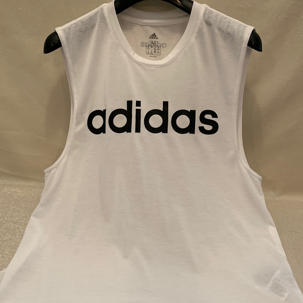 Adidas White Sport Shirt Size M Juniors